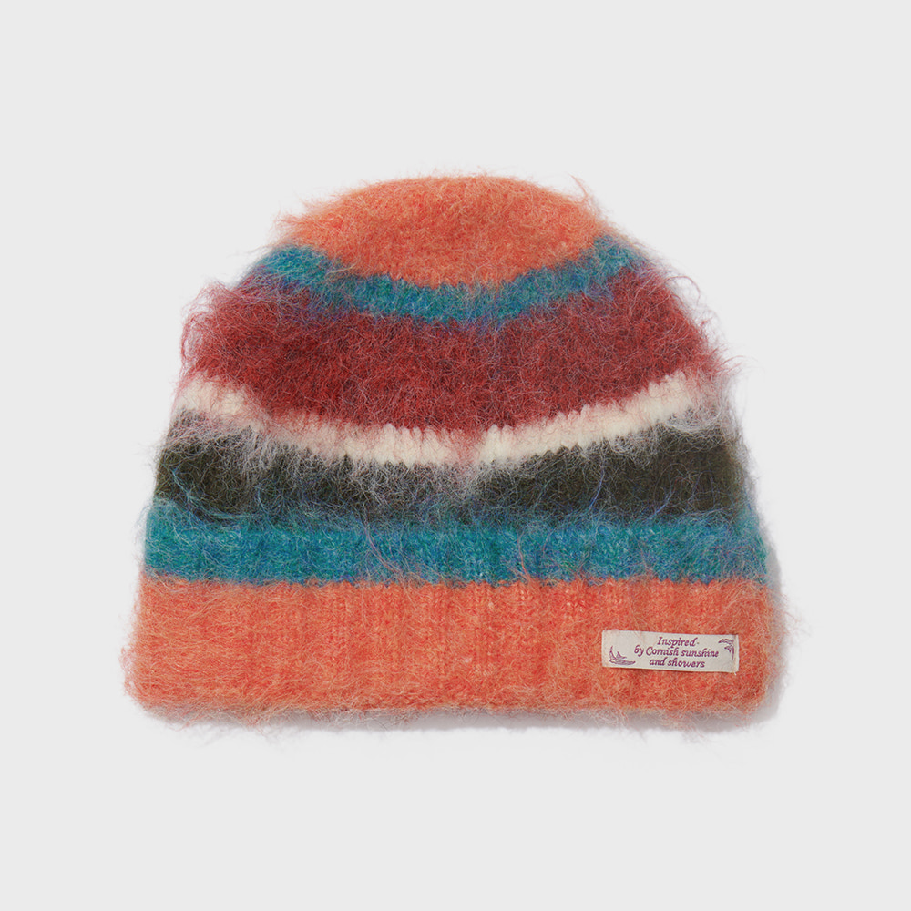 STRIPE SHAGGY BEANIE