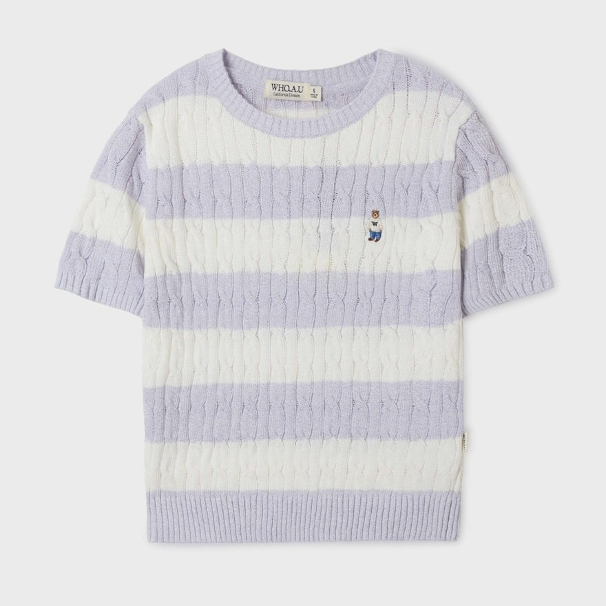 Steve Round neck Melange Cable Sweater