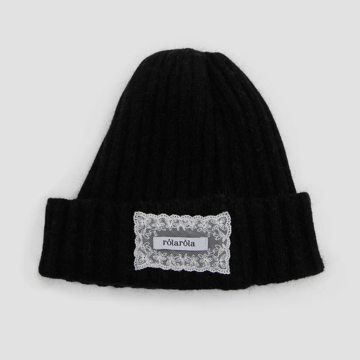 LACE LABEL ANGORA BEANIE