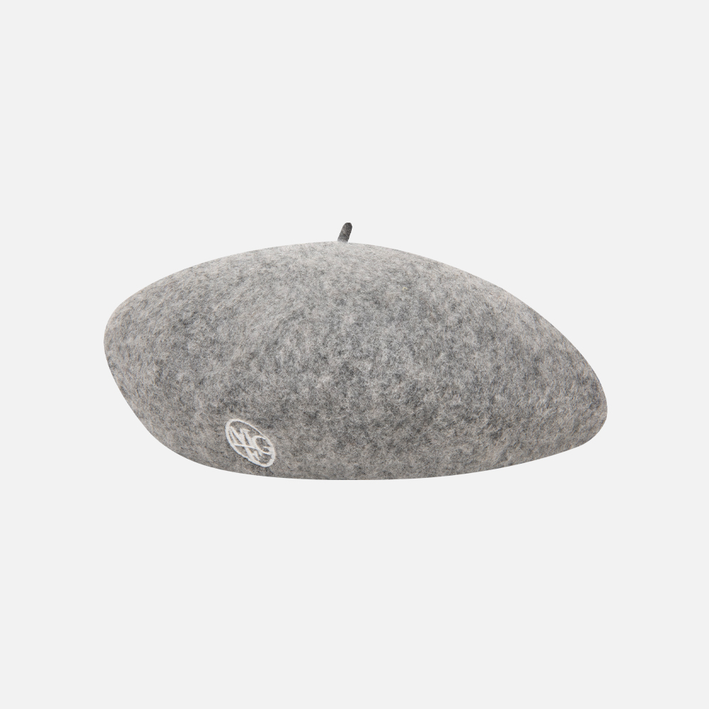 CIRCLE LOGO EMBROIDERY WOOL BERET