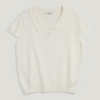 Beryl Punching Collar Short-Sleeve Knit