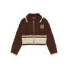 Logo Cable Knit Zip-Up
