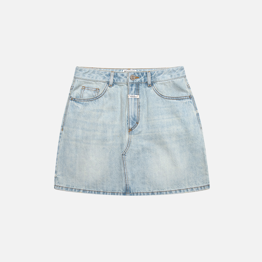 W FRAY EDGE DENIM MINI SKIRT