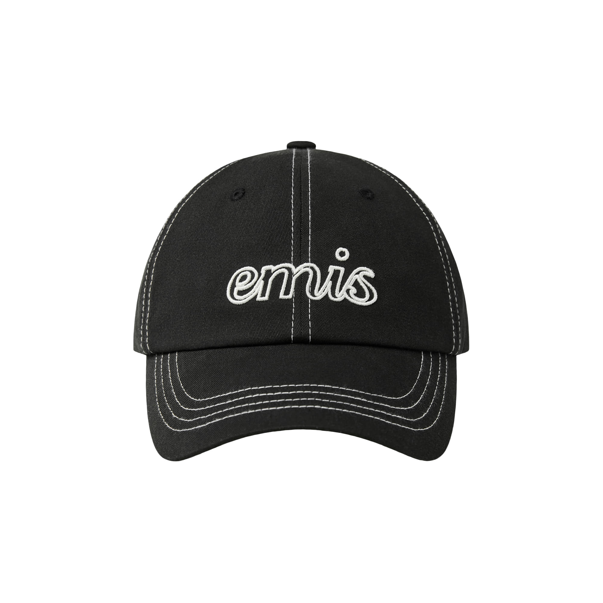 LETTERING LOGO WHITE STITCH BALL CAP