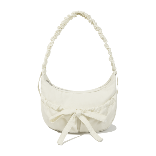 Cloverheart Shirring Medium Nylon Hobo Bag