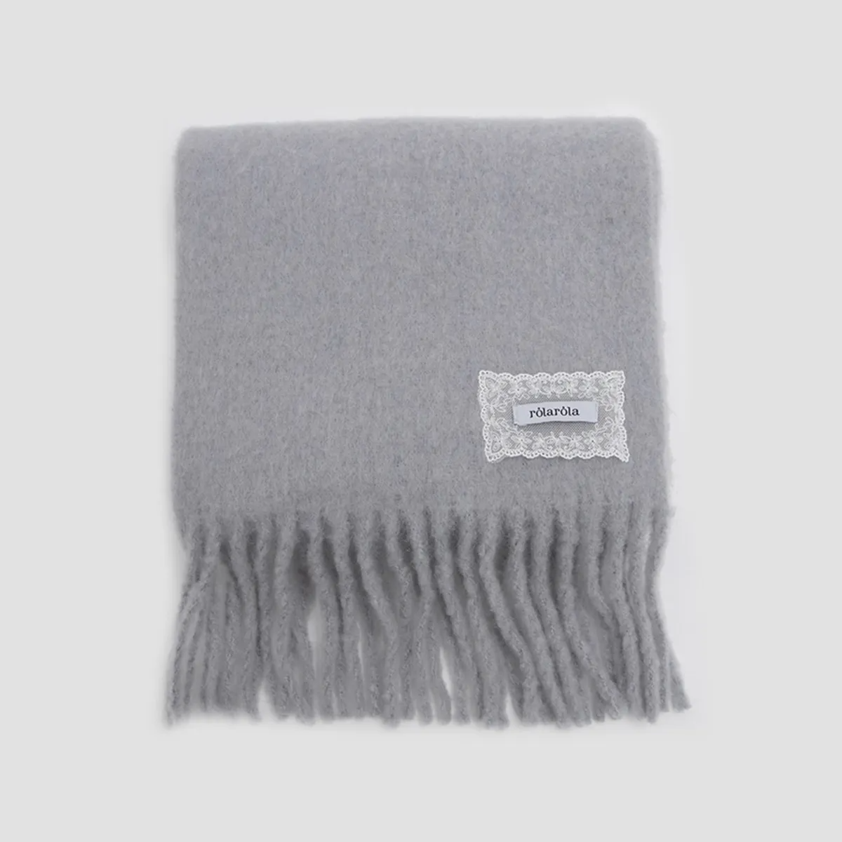LACE LABEL HAIRY MUFFLER