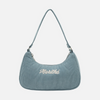 EMBROIDERY LOGO CORDUROY SHOULDER BAG