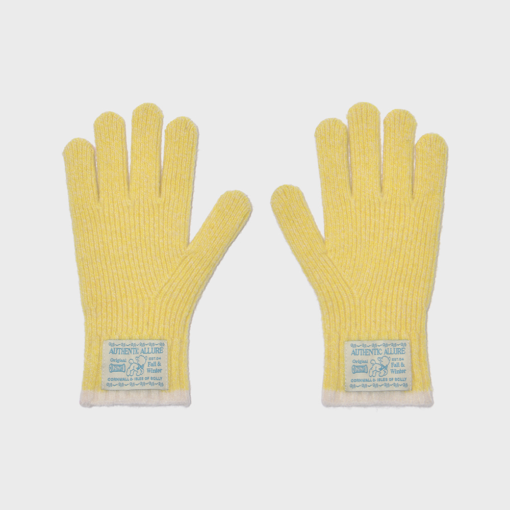 WOOLY TWOTONE SHORT GLOVES