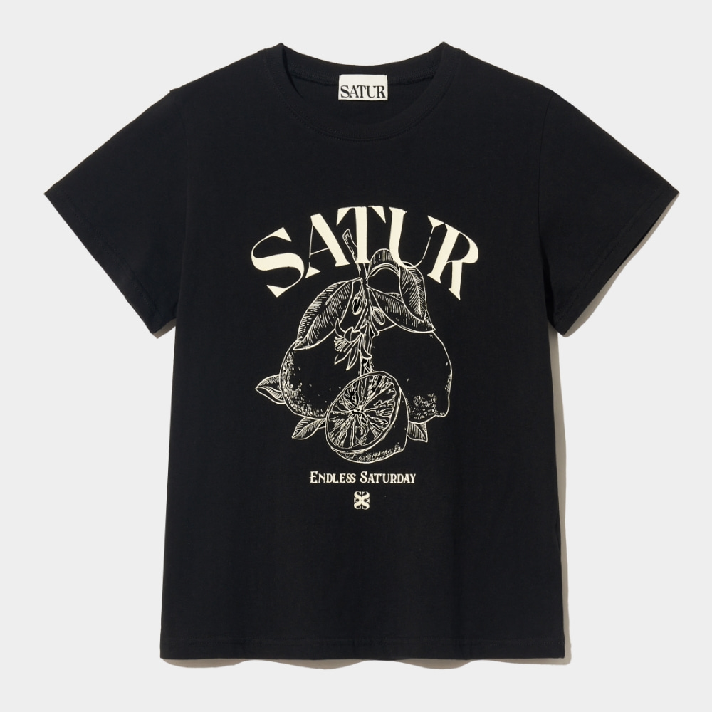 (W) Capri Citron Drawing Summer Graphic T-Shirt