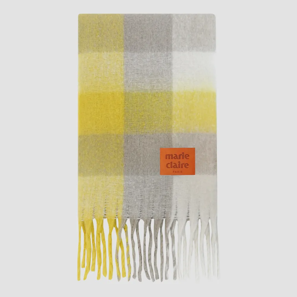 Twisted Fringe Check Muffler