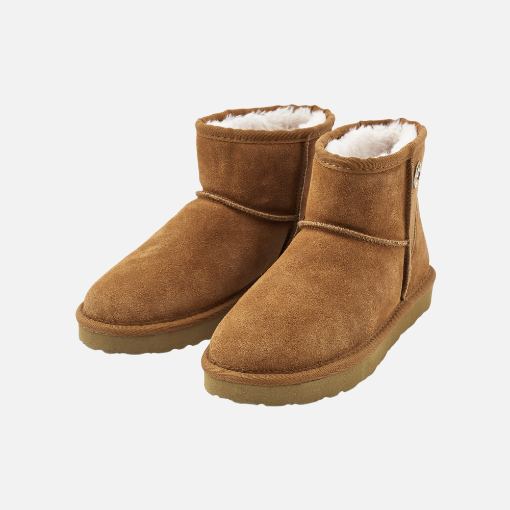 W CIRCLE LOGO ROUND SUEDE BOOTS