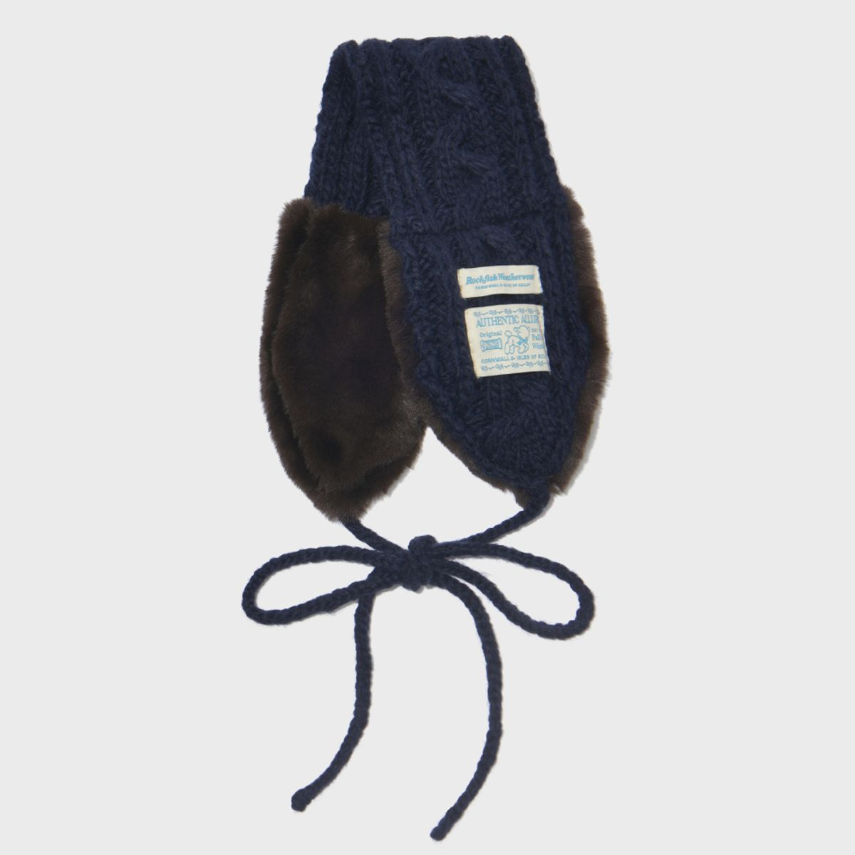 CABLE FUR KNIT EARMUFF
