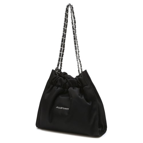 [Cocochain] Black Silver Decorated Recycle Nylon Chain Shoulder Bag M