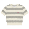 SMALL CHERRY CABLE CROP SHORT SLEEVE KNIT