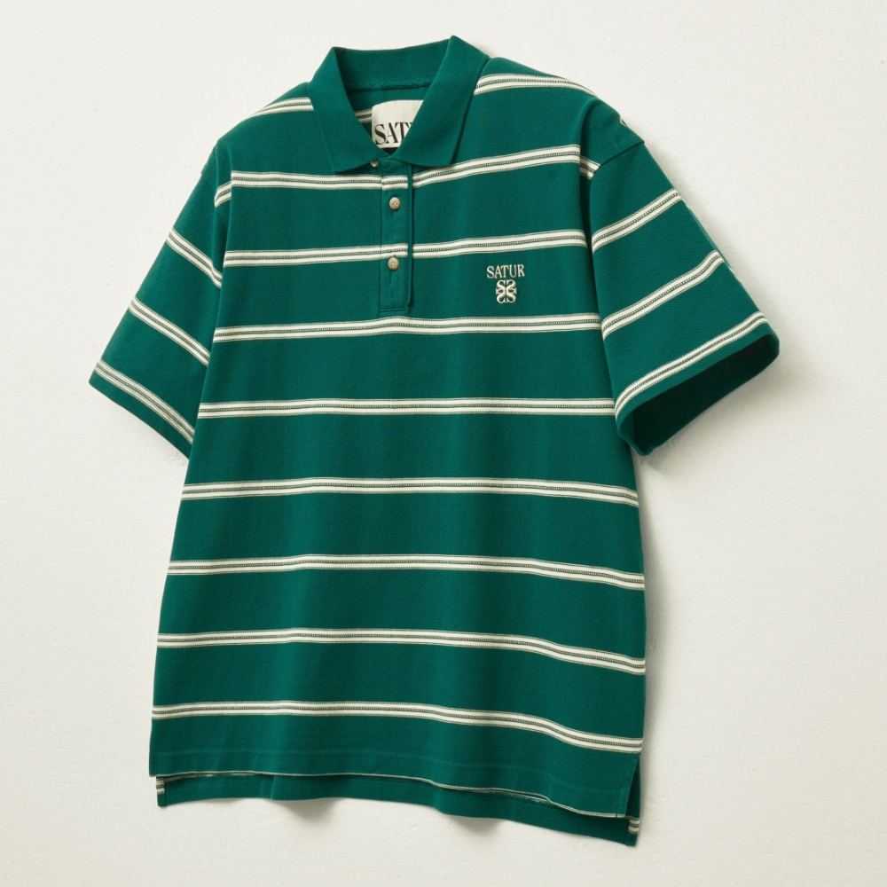Stripe Pique Polo T-Shirt