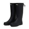 Clover Heart Back Lace-Up Rain Boots Long