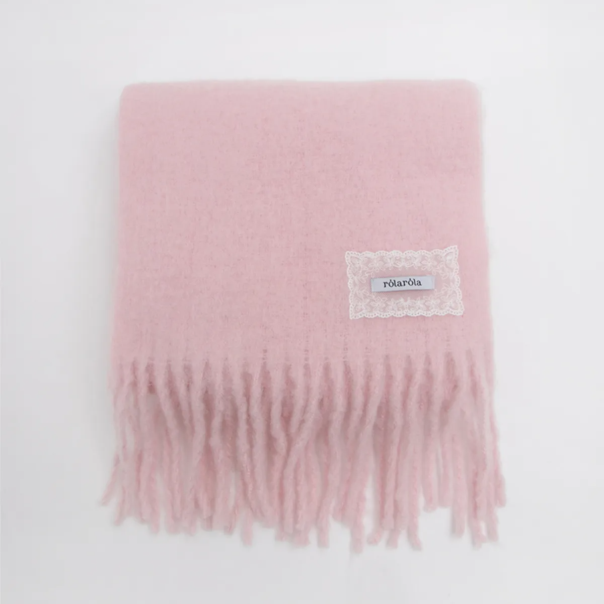 LACE LABEL HAIRY MUFFLER