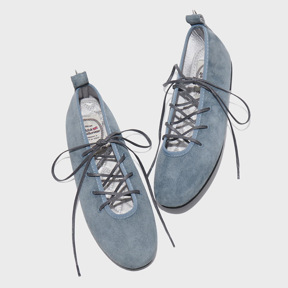 BELLA LACEUP FLAT(SUEDE)