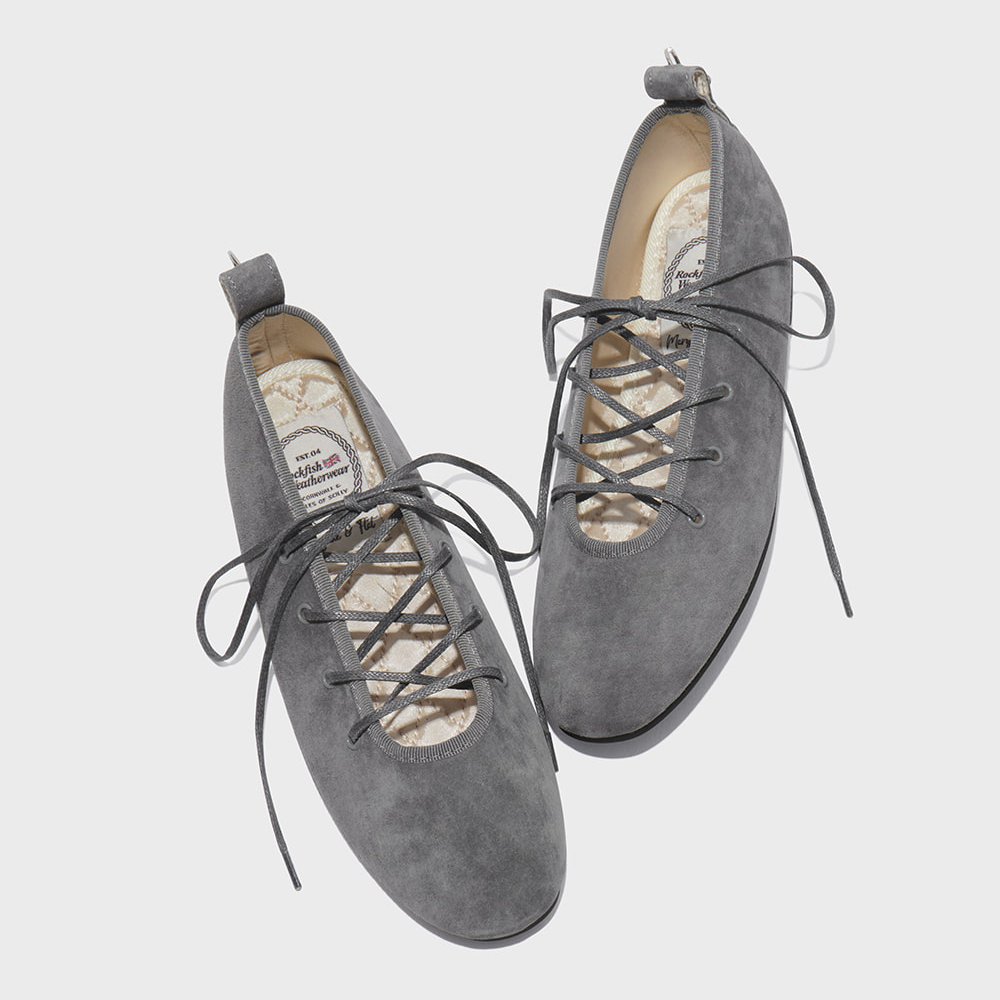 BELLA LACEUP FLAT(SUEDE)