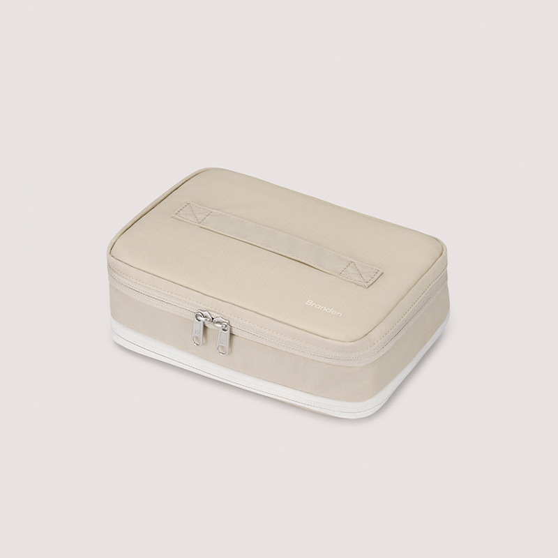 [Branden] Expandable beauty pouch for travel 旅行用大容量擴充套件型美容袋