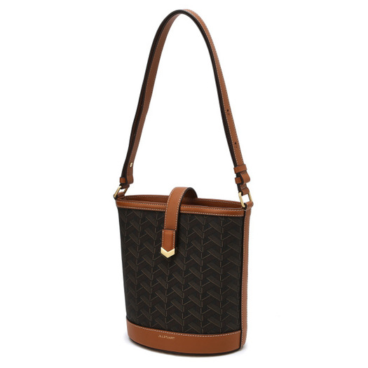 [Rosella Chilling] V Decoration Point Rosella Chilling Pattern Bucket Type Shoulder Bag