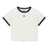 WOMEN'S FLORY LOGO CROP RINGER SHORT-SLEEVE T-SHIRT