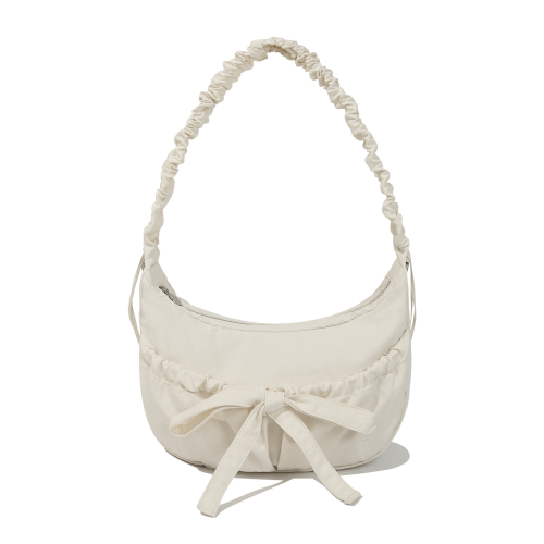 Cloverheart Shirring Medium Nylon Hobo Bag