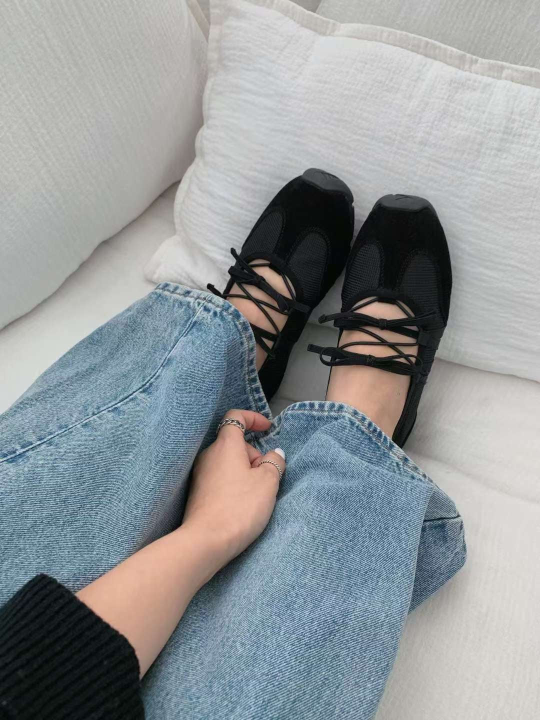 🇰🇷Sketch in love - Ribbon Mood Sneakers