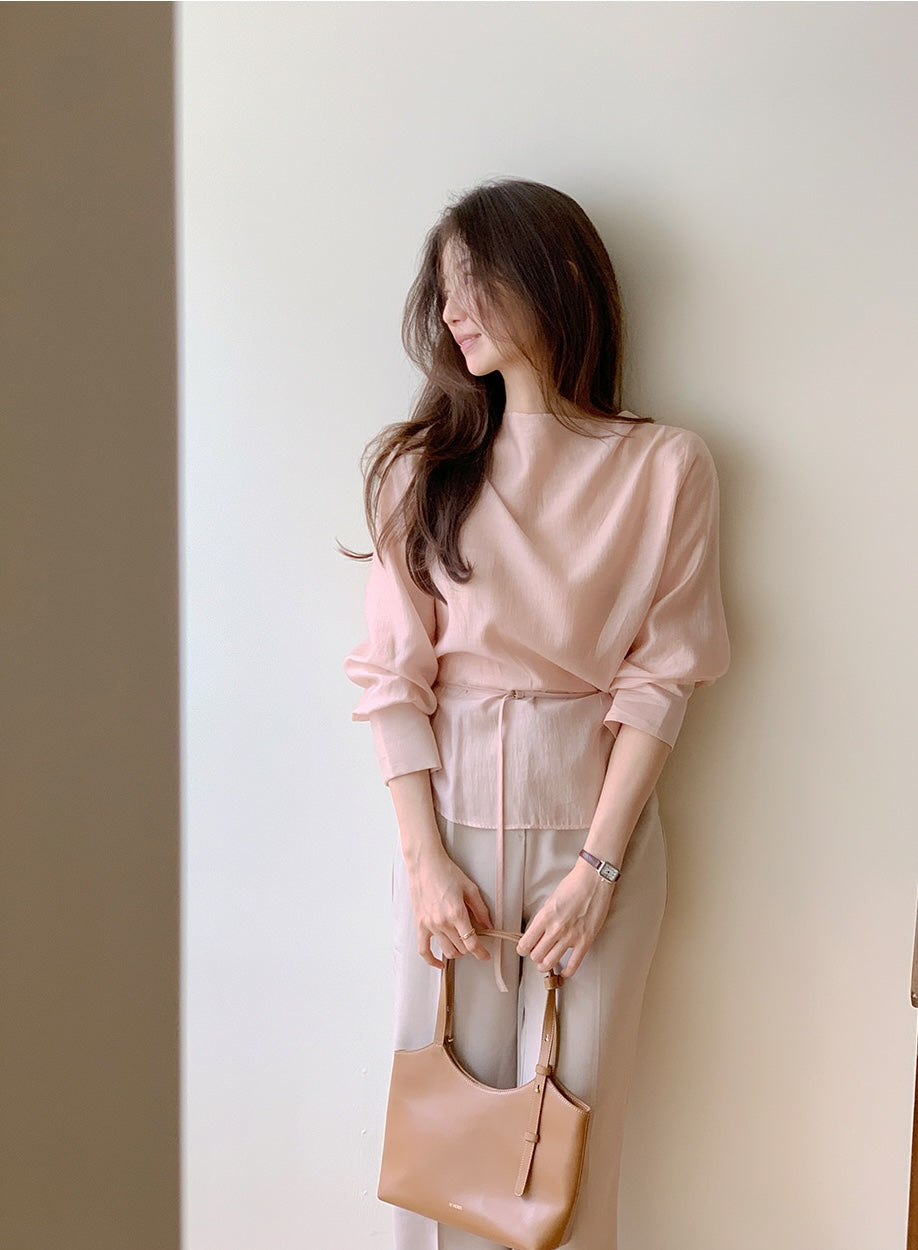 [PB MADE] Youer Sheer Belt Blouse