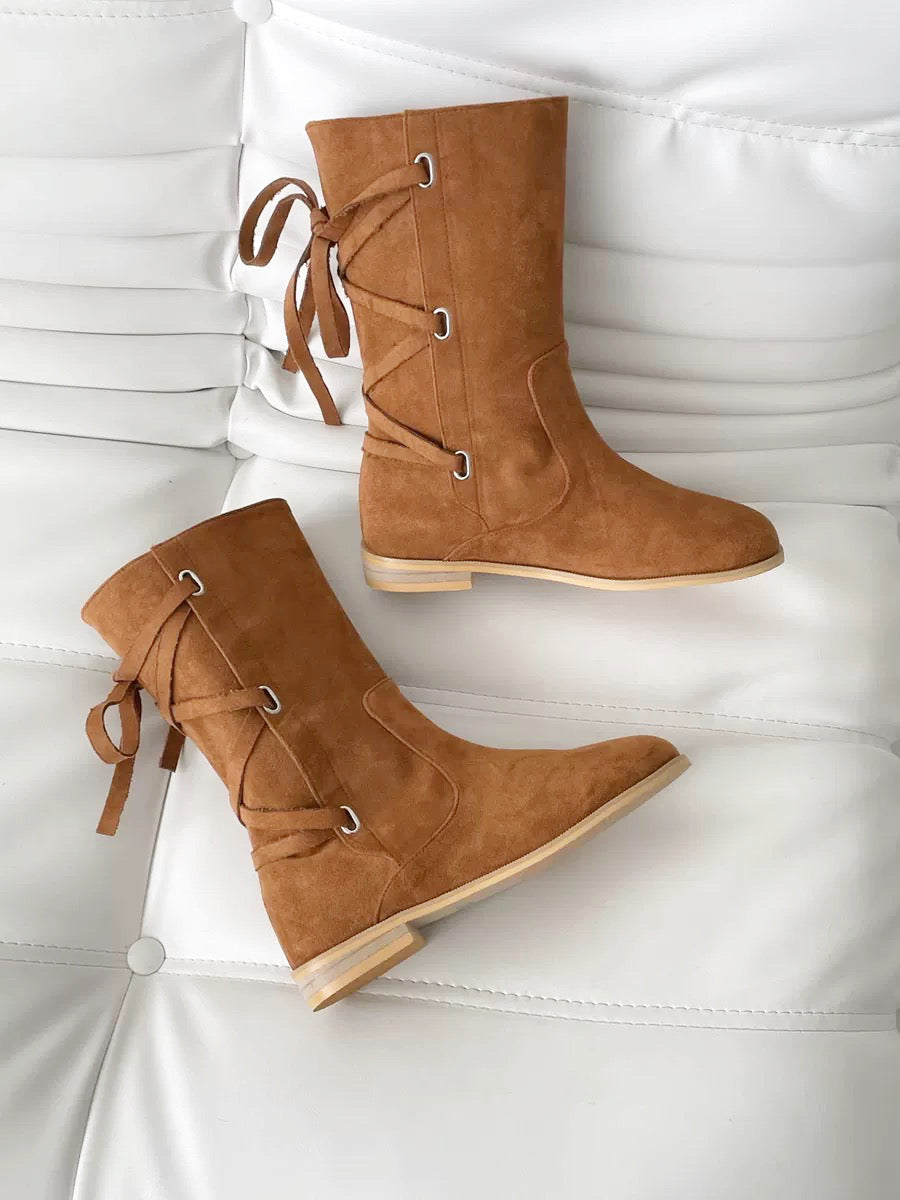 🇰🇷The Jane Ribbon Suede Boots