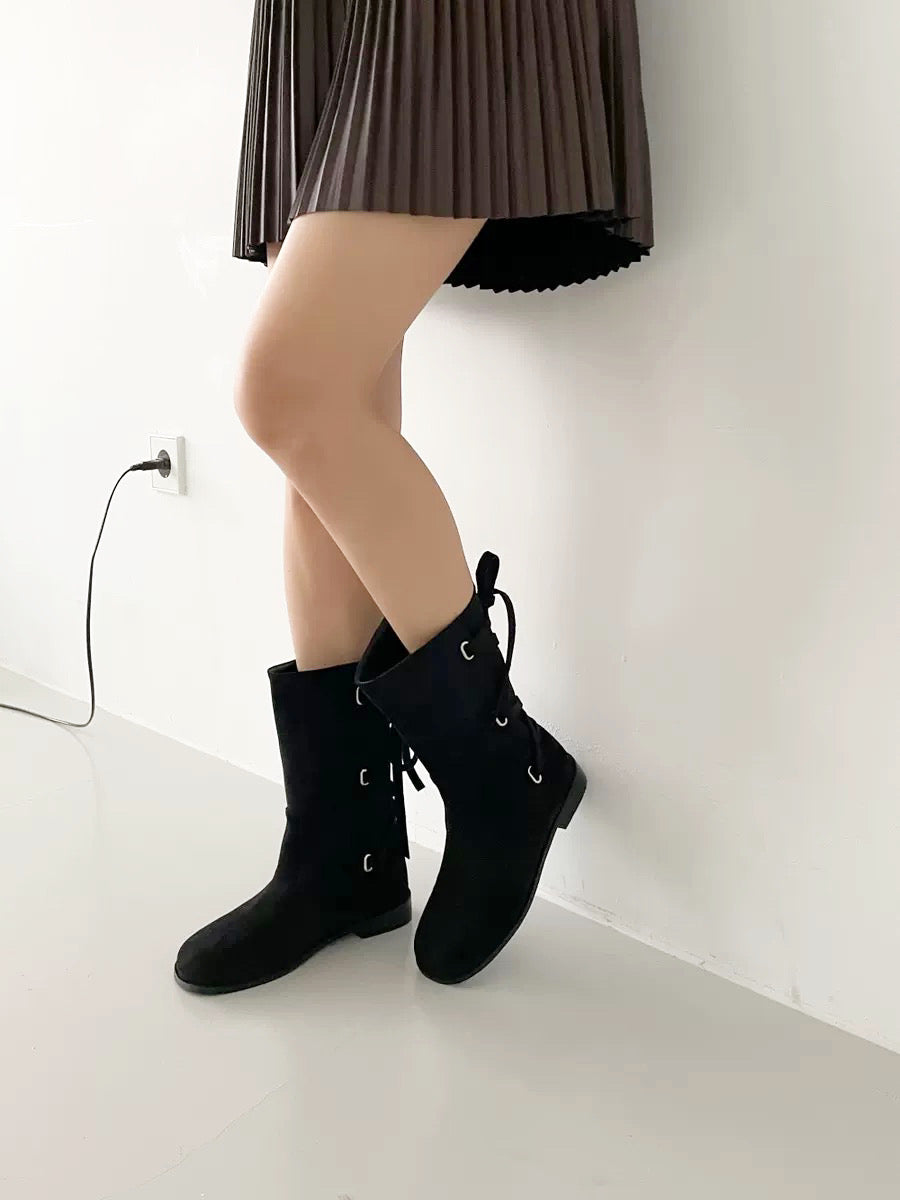 🇰🇷The Jane Ribbon Suede Boots