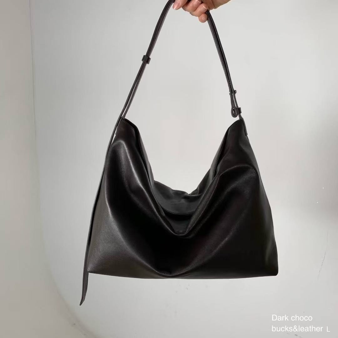♥︎bucks&leather♥︎人氣款真皮磁吸托特手袋(XL）
