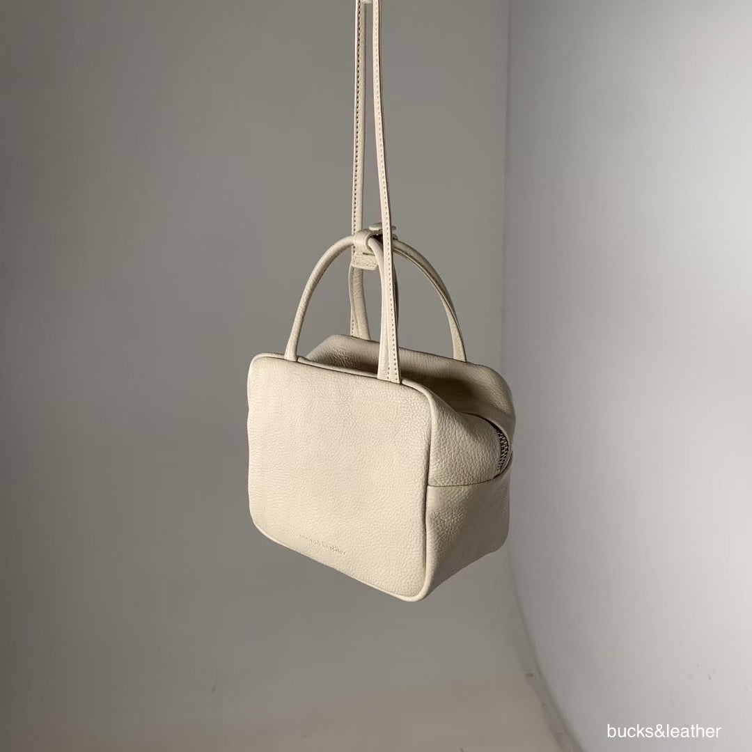 ♥︎bucks&leather♥︎25FW 真皮方形簡約保齡球包（Mini）