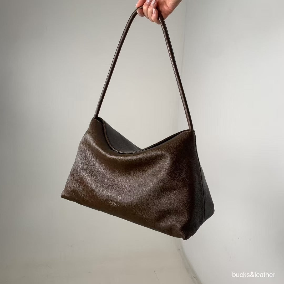 ♥︎bucks&leather♥︎25FW 真皮單肩磁吸枕頭包
