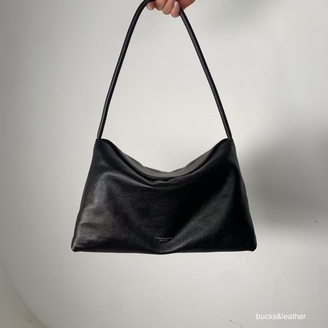 ♥︎bucks&leather♥︎25FW 真皮單肩磁吸枕頭包