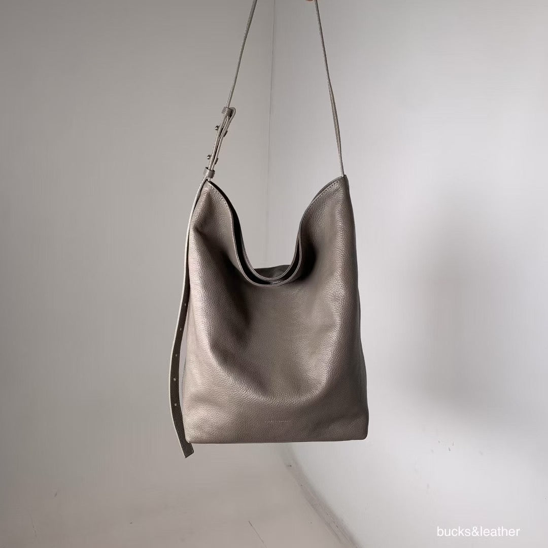 ♥︎bucks&leather♥︎25FW 真皮磁吸方形水桶包