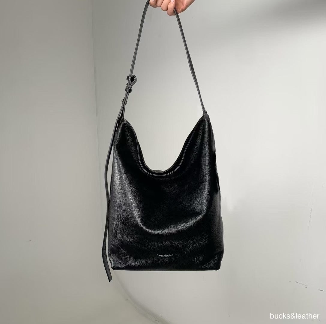 ♥︎bucks&leather♥︎25FW 真皮磁吸方形水桶包