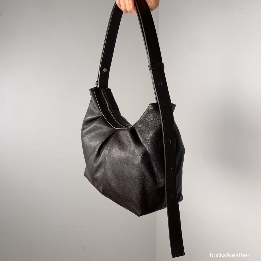 ♥︎bucks&leather♥︎25FW 真皮單肩斜揹泡泡包