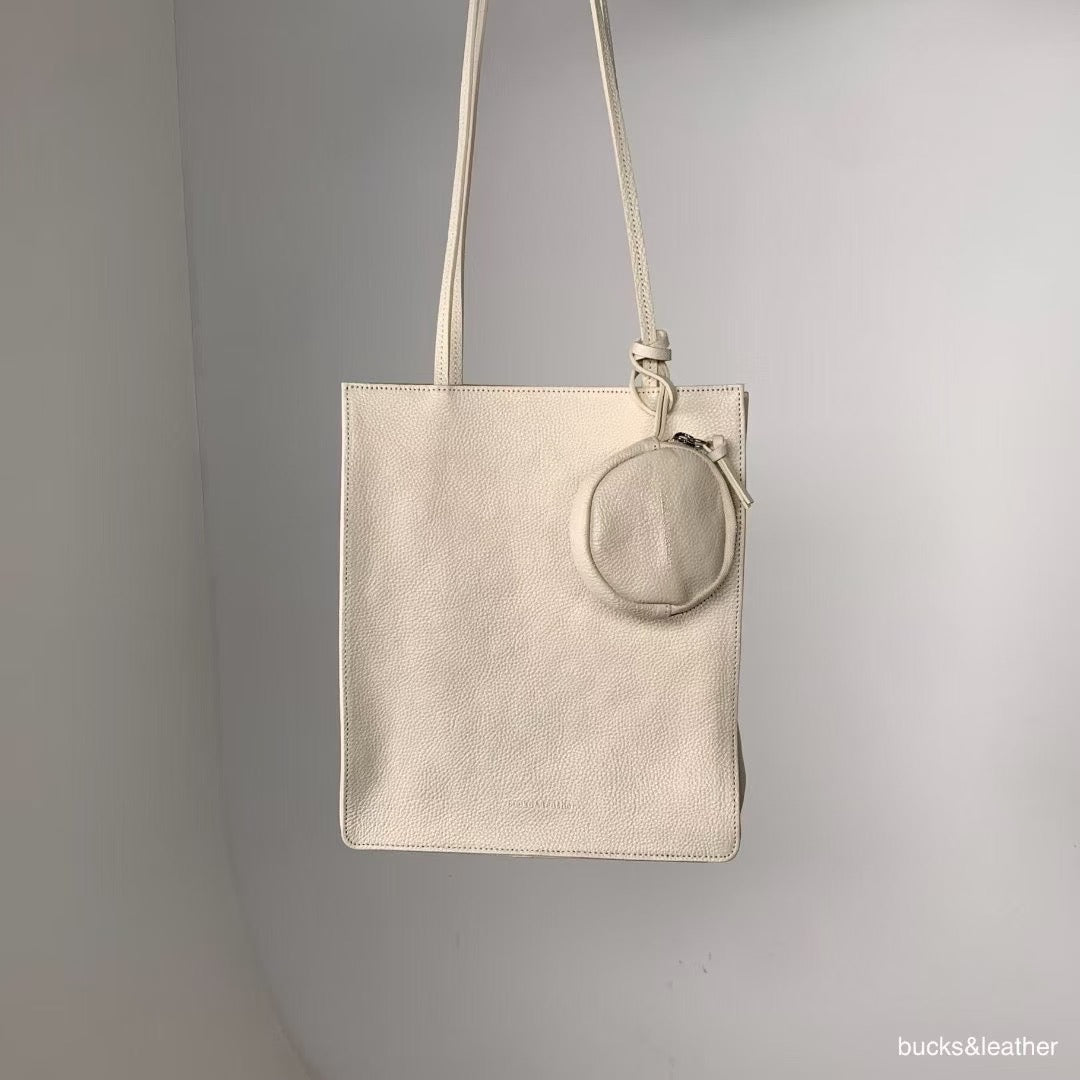 ♥︎bucks&leather♥︎25FW 真皮方形托特包（L Size)
