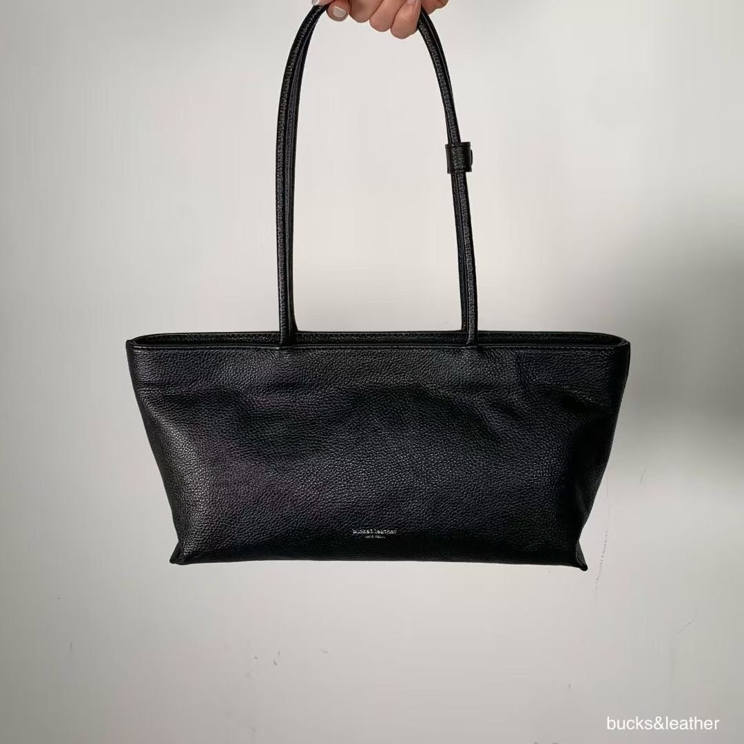 ♥︎bucks&leather♥︎25FW 真皮拉鍊腋下方形托特包