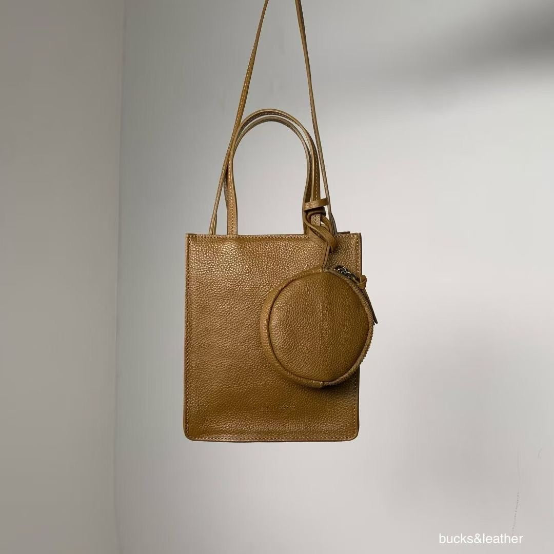 ♥︎bucks&leather♥︎25FW 真皮方形托特包（Mini）