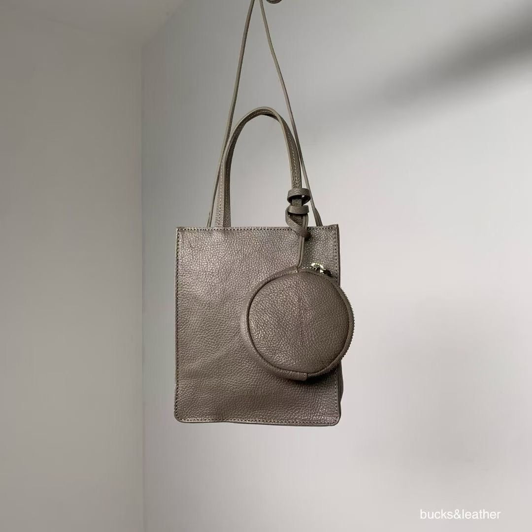 ♥︎bucks&leather♥︎25FW 真皮方形托特包（Mini）