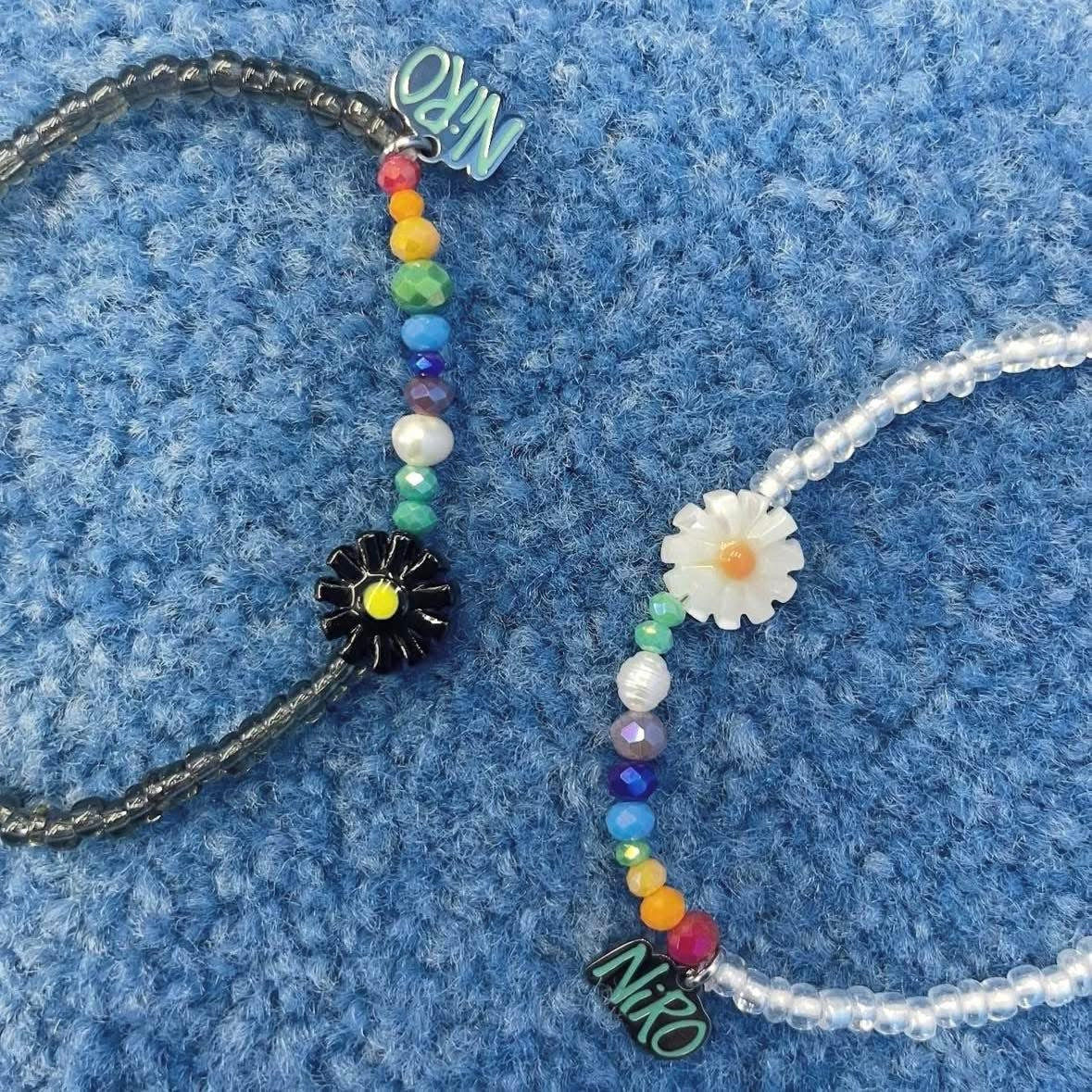 Niro RAiNBOW DAiSY BEADS BRACELET #61  大聲送給G-Dragon 同款彩虹雛菊友誼手鏈