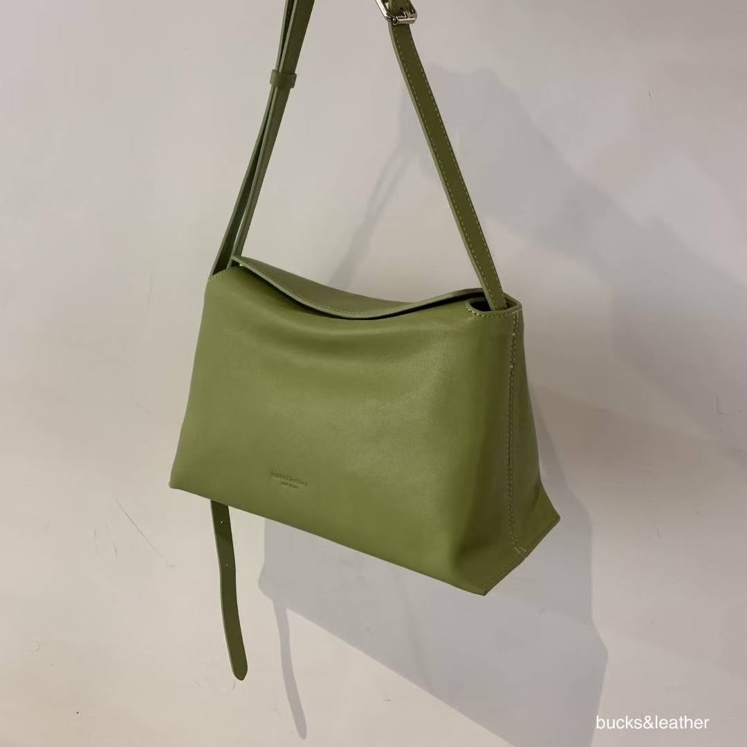 ♥︎bucks&leather♥︎人氣款真皮磁吸枕頭款手袋(S)