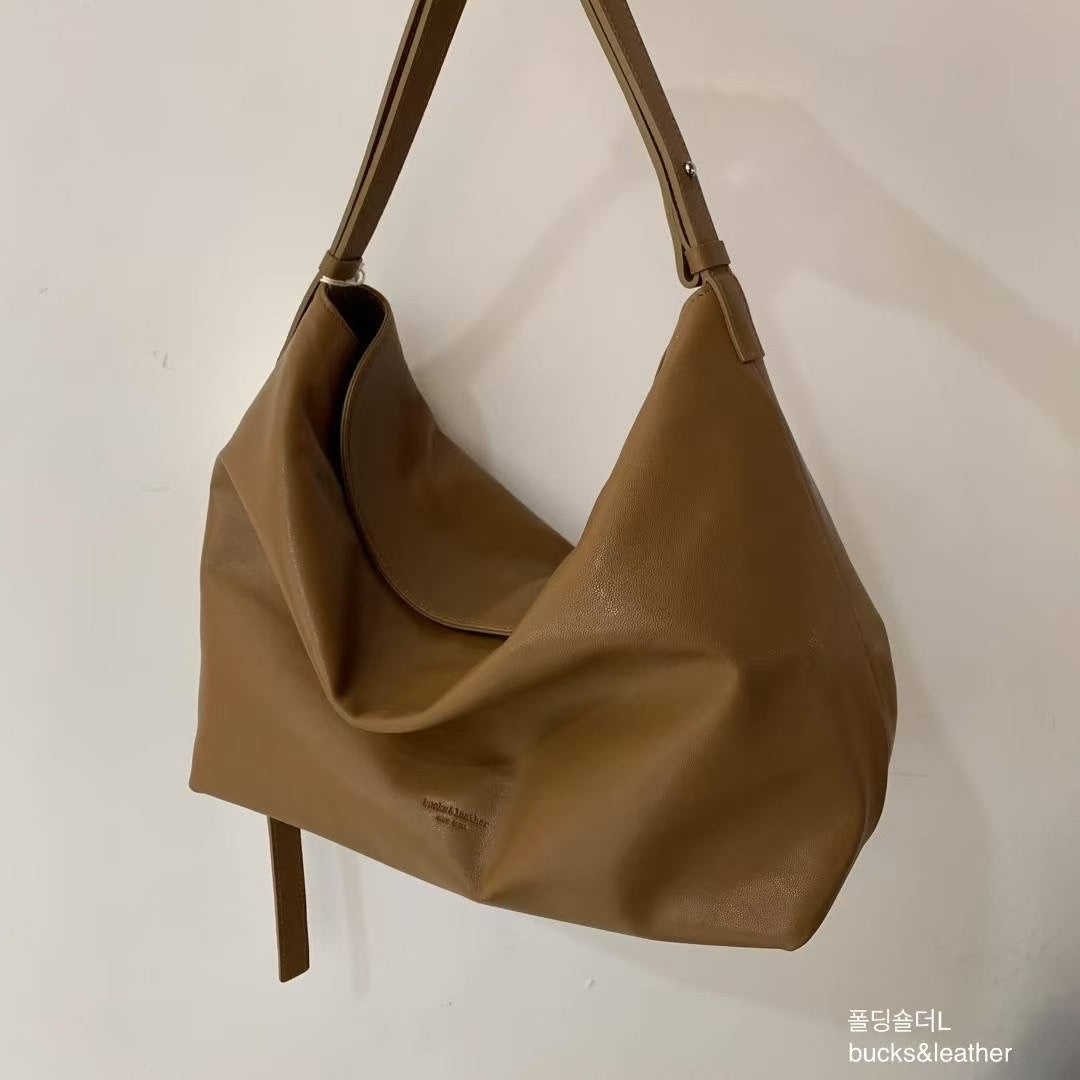 ♥︎bucks&leather♥︎人氣款真皮磁吸托特手袋(XL）