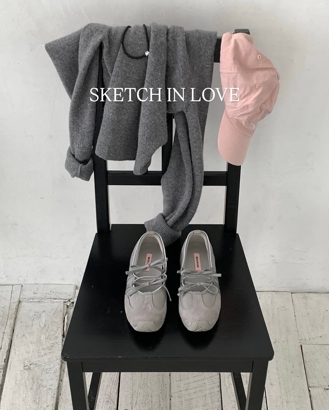 🇰🇷Sketch in love - Ribbon Mood Sneakers
