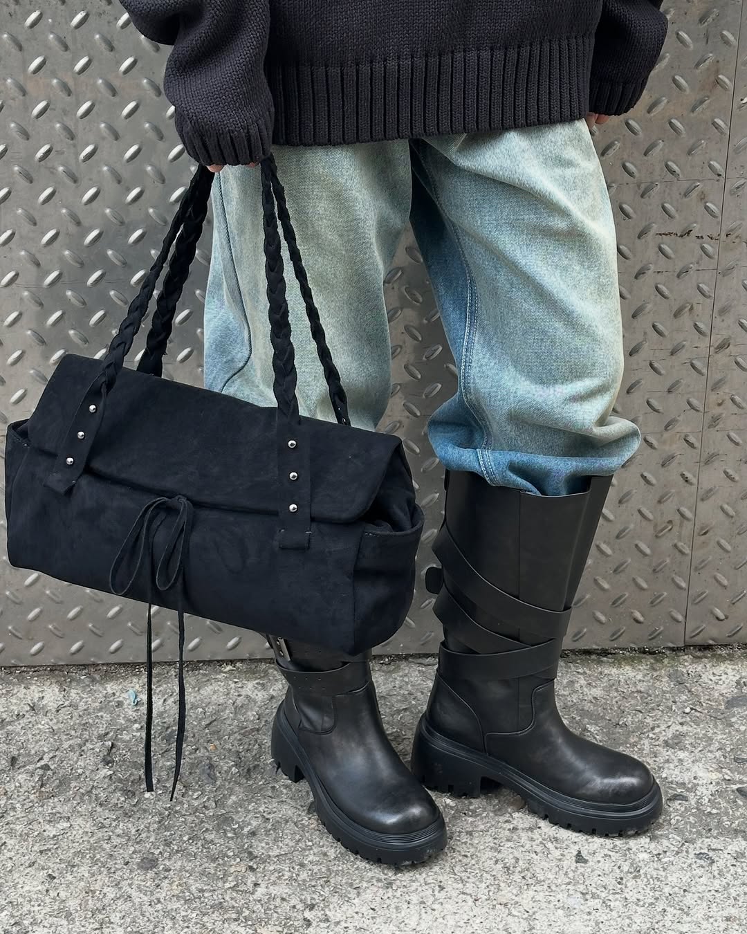 RIBBON-DETAIL SHOULDER BAG