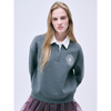 NEOPRENE CROPPED SHIRT PIQUET FLOWER