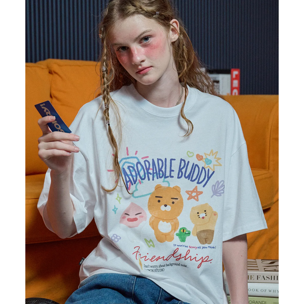 【CPGN X KAKAO FRIENDS】HAPPY BUDDY Short Sleeve Tee CPGN X Kakao Friends] Happy Buddy Short Sleeve T-shirt – HK
