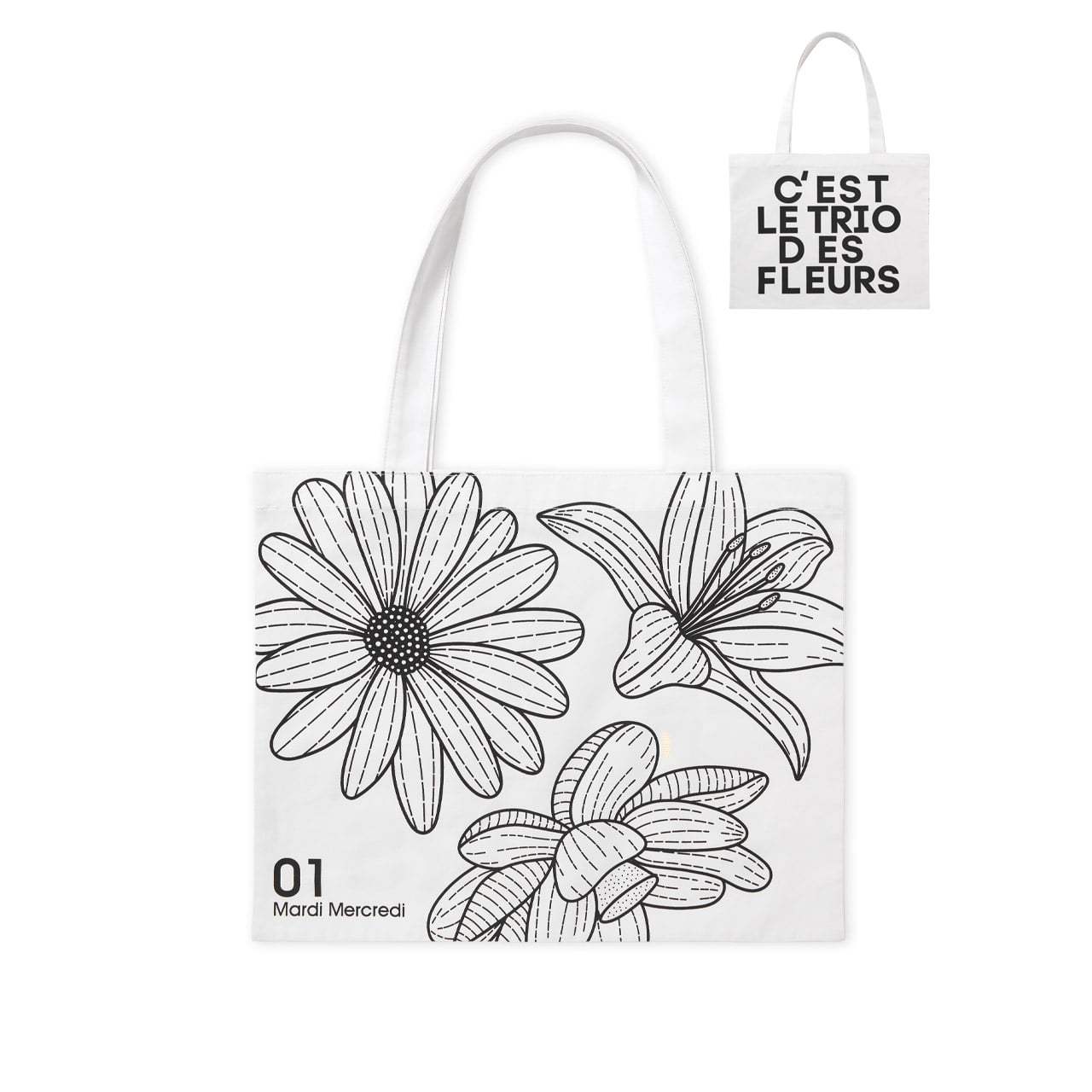 CANVAS BAG TRIPLE FLOWER